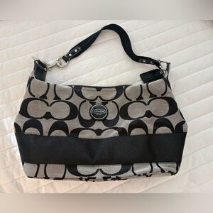 Coach Signature Stripe Hobo Bag, specifically model F17434